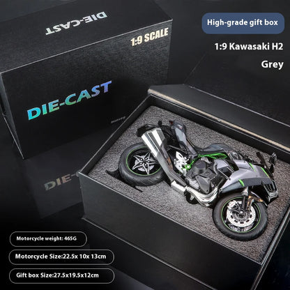 Boutique Boxed 1:9 Kawasaki H2R V4S Motorcycle Model Simulation Alloy Motorcycle Figure Gift