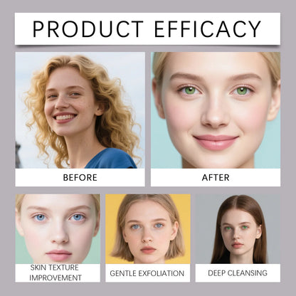 eelhoe Black Rice Exfoliating Serum Gentle Daily Facial Peel with Lactobionic Acid Squalane Hydrating Brightening Essence Glowing Skin