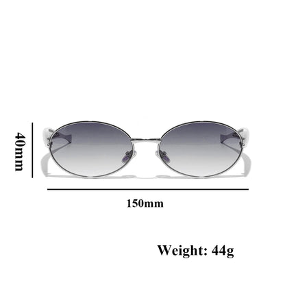 Ruiao 2026 Fashion Oval Sunglasses for Women Luxury Designer Metal Frame UV400 Sun Protection Shades Brand New Arrival Eyewear