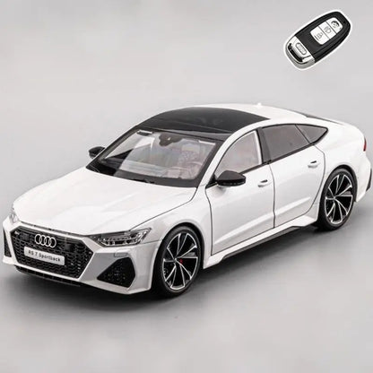 Key Remote Control Version 1:18 AUDI RS7 Alloy Sports Car Model Diecast Metal Racing Vehicle Car Model Sound Light Toy Gift