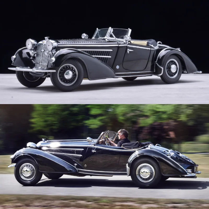 Sunstar 1:18 HORCH 855 1939 Vintage Model Car Adult Souvenir Classic Static Display Collection Toy Gift