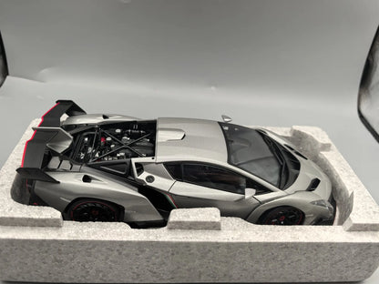 Autoart 1:18 VENENO Gray Simulation Limited Edition All Open Alloy Metal Static Car Model Toy Gift