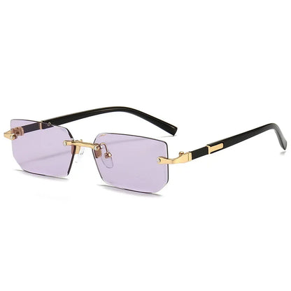 Fashion Punk Square Sunglasses Women Luxury Brand Small Frame Sun Glasses Female Rectangle Metal Mirror Oculos De Sol