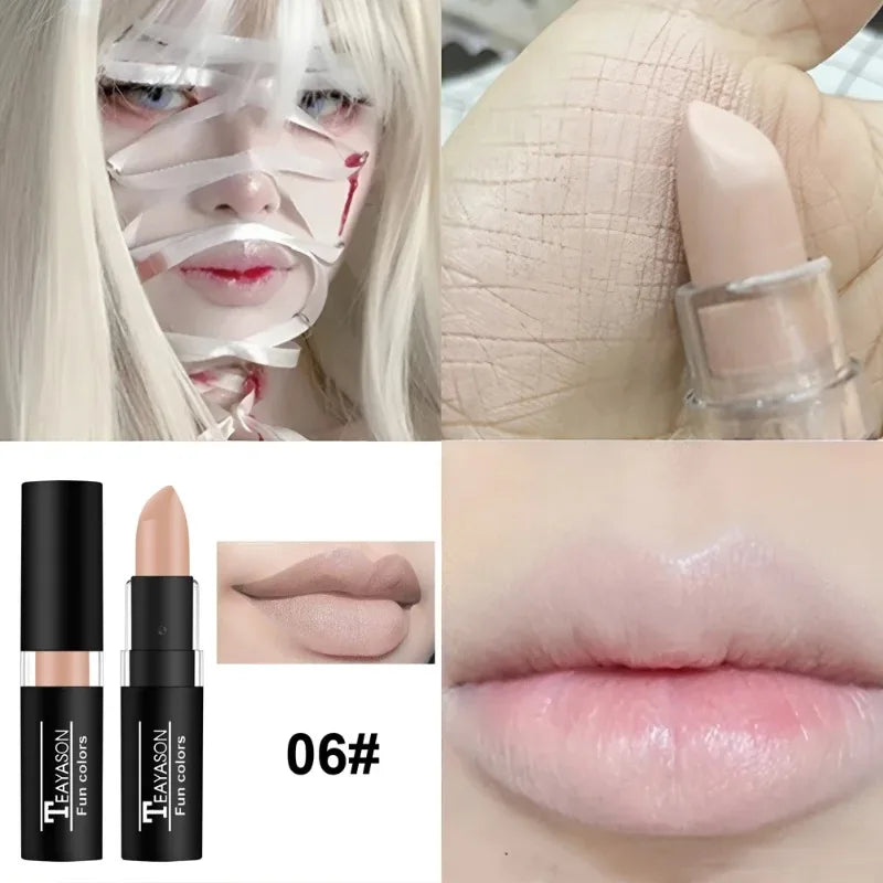 Nude Lipstick Matte Velvety Vampire Makeup Punk Black Lip Gloss Smooth Waterproof Lasting Durable Dark Paint Cosmetics -12 Colors