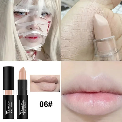 Nude Lipstick Matte Velvety Vampire Makeup Punk Black Lip Gloss Smooth Waterproof Lasting Durable Dark Paint Cosmetics -12 Colors