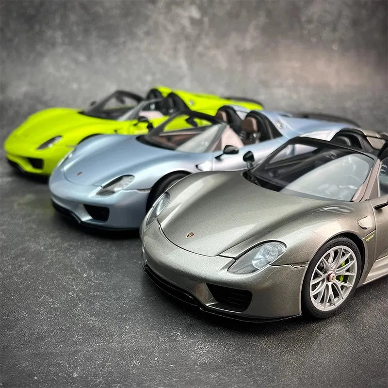 AUTOART car model simulation 1/18 Porsche 918 Car Model alloy room ornament display cars model boy collection christmas gift