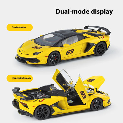 Large 1/18 Aventador SVJ Supercar Model Simulation Interior Details Adult Collection Ornaments
