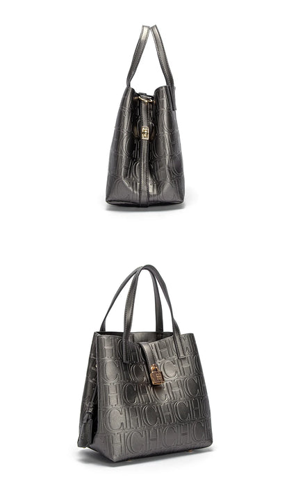 CH Classic Simple Solid Color Women's New Large Capacity Handbag Letter Element Women's Handbag
