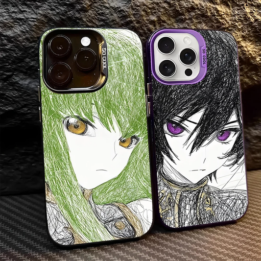 luxury comic Code Geass Phone Case For iPhone 17 16 15 14 13 12 11 Pro MAX Matte Shockproof Back Anti Fall Matte Cover