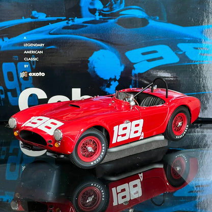 Exoto 1:18 AC Cobra 260 Shelby #198 1963 Simulation Limited Edition All Open Alloy Metal Static Car Model Toy Gift