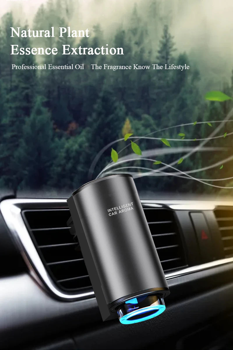 Car Air Freshener Electric Auto Air Diffuser Aroma Car Air Vent Essential Oil Mist Grain Oil Aromatherapy Perfume Fragrance