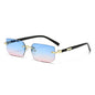 Fashion Punk Square Sunglasses Women Luxury Brand Small Frame Sun Glasses Female Rectangle Metal Mirror Oculos De Sol