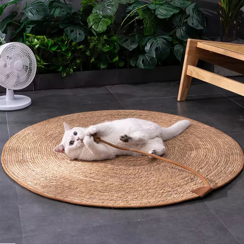 Dog Cat Scratcher Rattan Mat Board Cat Scratch for Sharpen Nails Scraper Cats Tree Cat scratching post Sofa Mats Furniture Protector