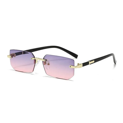 Fashion Punk Square Sunglasses Women Luxury Brand Small Frame Sun Glasses Female Rectangle Metal Mirror Oculos De Sol