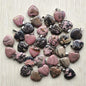 Wholesale 50pcs/lot Assorted heart natural stone charms fashion pendants 20mm for jewelry making Good Quality