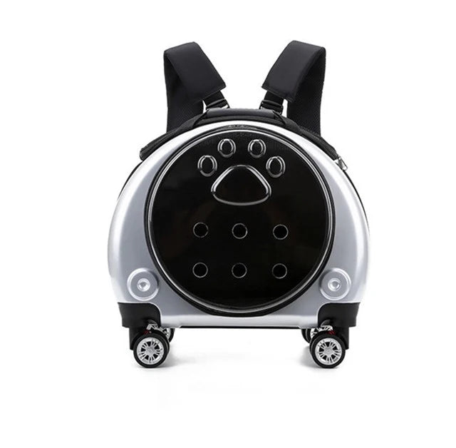 New Model 2 in 1 Breathable Portable Travel Pet Carrier Back Pack with Telescopic Walking Handle Dog Stroller