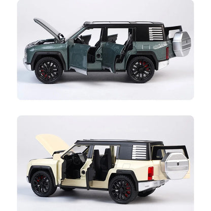 1/32 Alloy Model Cars BYD Look Up Off-road Vehicles Diecasts Model Toy 6 Doors Can Be Opened with Light Sound SUV for Gifts