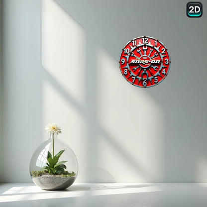 Blue Ice Crystal Silent iron painting Wall  - Acrylic Modern Decor for Living Room/Study | AA Battery Operated