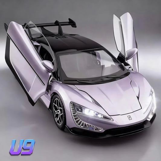BYD YANGWANG U9 1:24 Cars Miniature Models Toys Wheel Shock Absorption Light Music Supercar