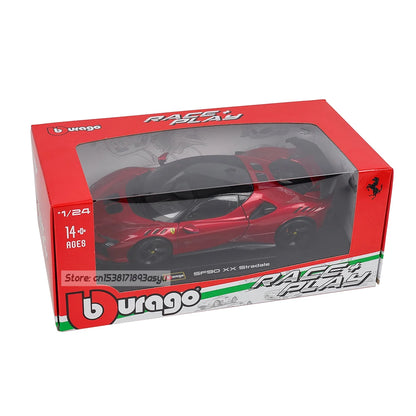 Bburago 1:24 Ferrari SF90 XX STRADALE Officially Licensed Alloy Luxury Vehicle Diecast Car Model Toy Collection Gift three color