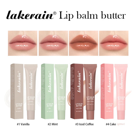 Hydrating Lip Balm Moisturizing Mirror Lip Gloss Lip Vanilla Mint Iced Coffee Cake Smell Non-greasy Transparent Lip Oil Makeup