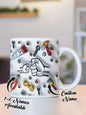 Personalized Dad Mug for Father's Day Custom Name Coffee Cup with 3D Text Effect Custom Name Coffee Cup Gift for Daddy Grandpa
