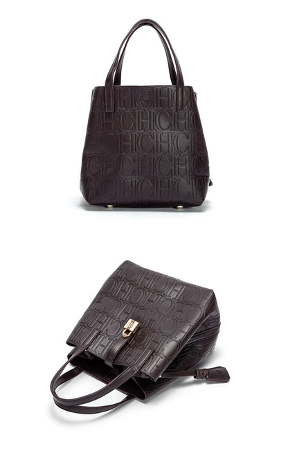 CH Classic Simple Solid Color Women's New Large Capacity Handbag Letter Element Women's Handbag