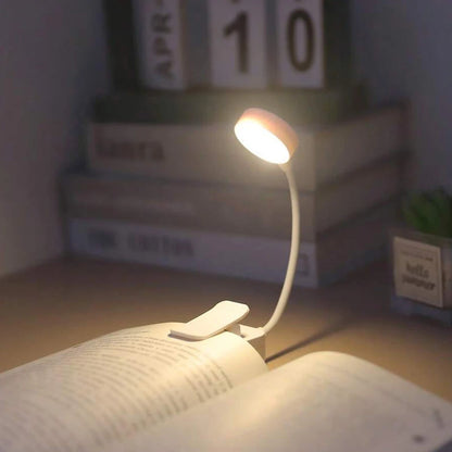 Runto LED Clip On Book Light Portable Reading Light Battery Powered 3 Color Eye Protection Stepless Dimmable Mini Desk Lamp