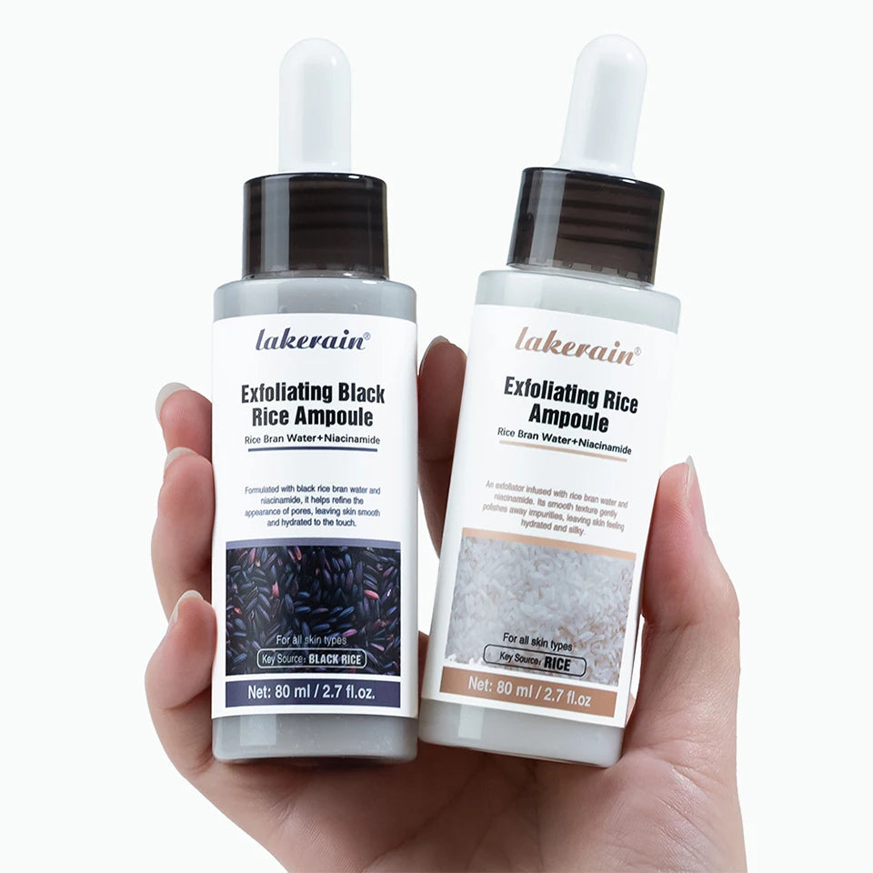 Lakrain Rice Peeling Ampoule Soft Exfoliating Face and Body Scrub Dead Skin Cells Blackhead Remover for All Skin Types  korean skin care