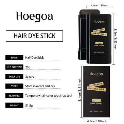 Waterproof Hair Dye Stick Quick Cover Gray White Hair Root Repair Black Brown Natural Hair Coloring Stick Easy Hairline Styling