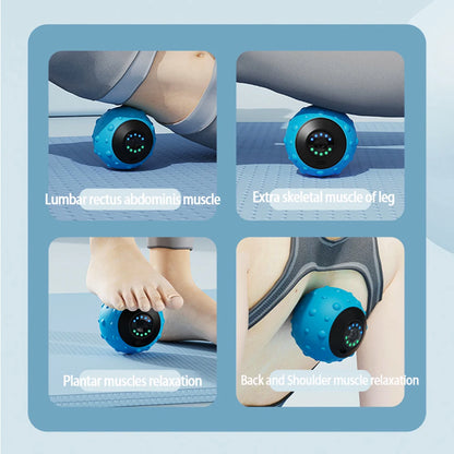 Rechargeable 5 Gears Vibrating Massage Ball Portable Peanut Massager Vibrating Foam Roller For Fitness Mobility Yoga Relaxation