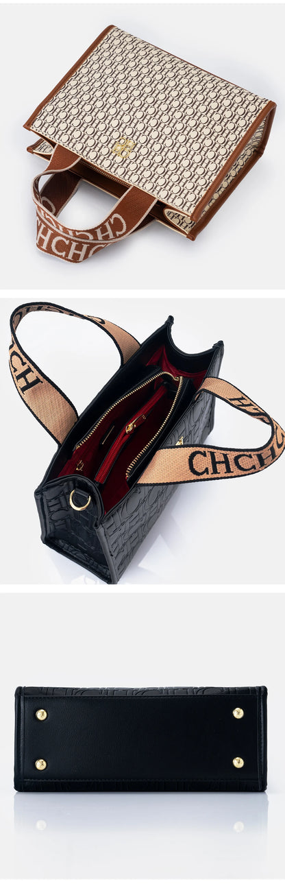 CH Fashion Monogram Print High Quality Metal Logo Casual Light Luxury Brand Designer New Women's Handbag