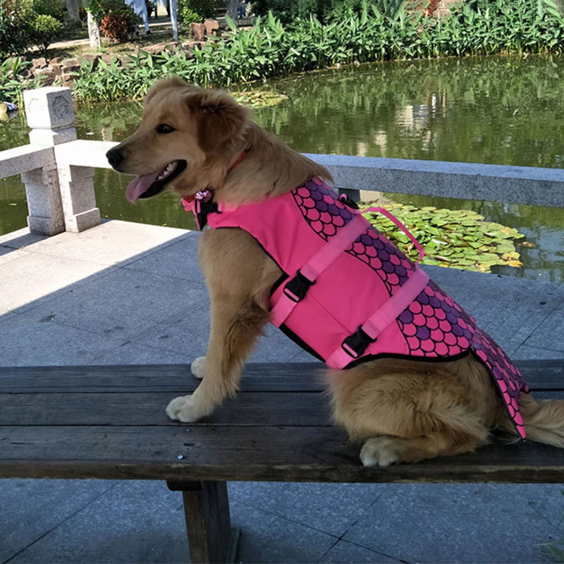 Pet Dog Life Jacket Enhanced Buoyancy Small Dogs Swimming Clothes Safety Vest with Handle for Medium Large Dog Surfing Costume
