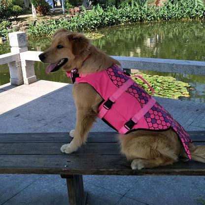 Pet Dog Life Jacket Enhanced Buoyancy Small Dogs Swimming Clothes Safety Vest with Handle for Medium Large Dog Surfing Costume