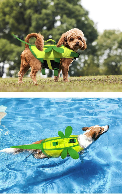 Dog Life Jacket for Swimming Boating Pet Safety Floatation Vest Life Preserver with Rescue Handle For Cats Small Medium Dogs