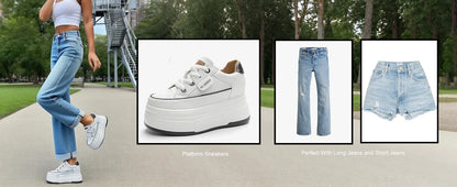 Fujin 9cm 3 inch comfortable platform sneakers for women Genuine Leather Women Vulcanized Shoes Platform High Heels Casual Shoes