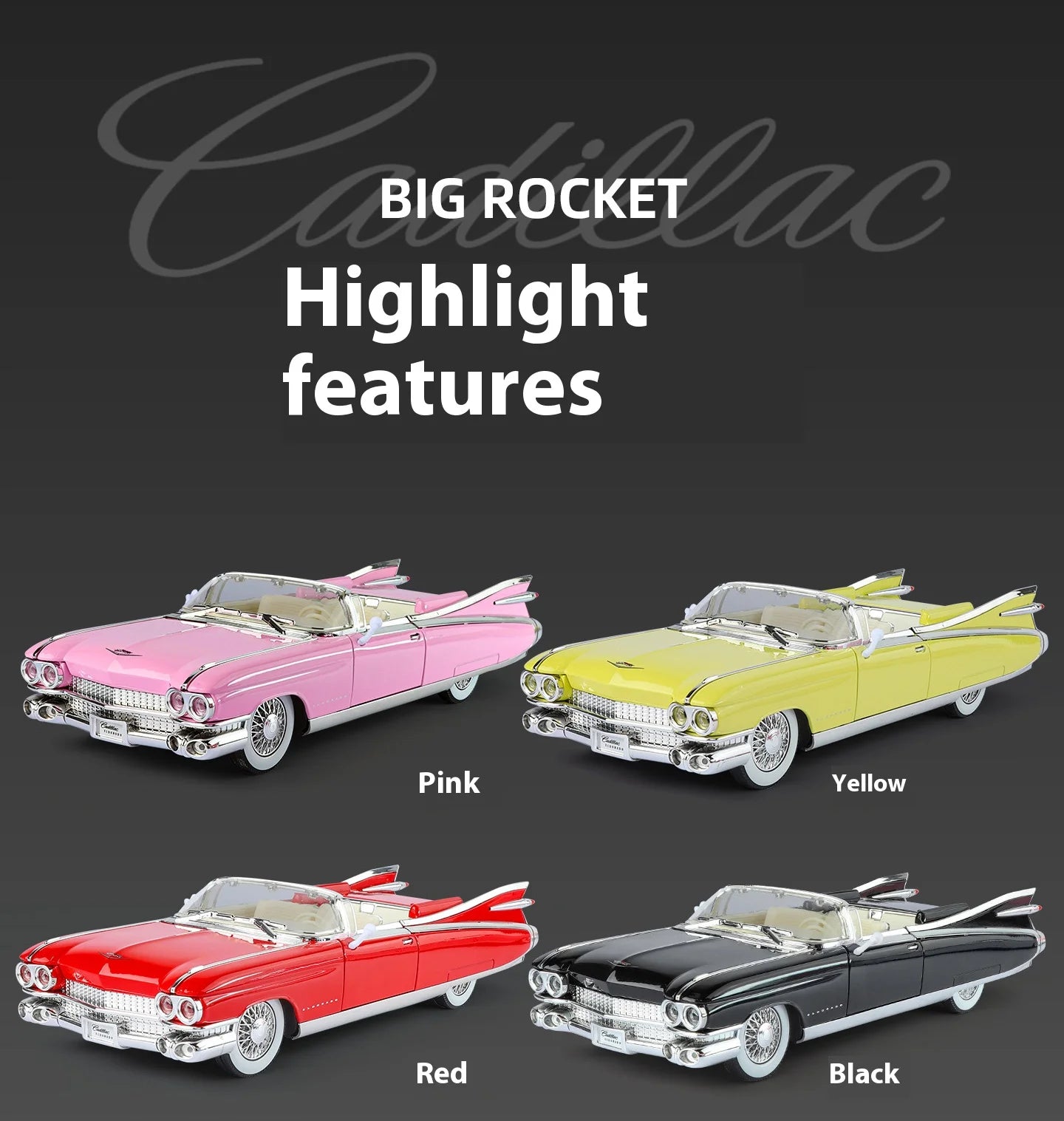 Retro luxury 1:24 convertible sports car alloy model, exquisite desktop ornaments, best collection for car model enthusiasts