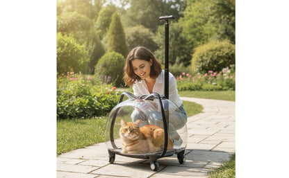 Pet Carrier with Wheels Sturdy Wheeled Pet Carrier Sturdy Small for Cats, Travel, Vet Visits