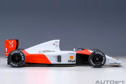 AUTOART New 1/18  Honda MP4/6 1991 #1 (with McLaren logo)  Car model  Send to a friend  Personal collection Static ornament