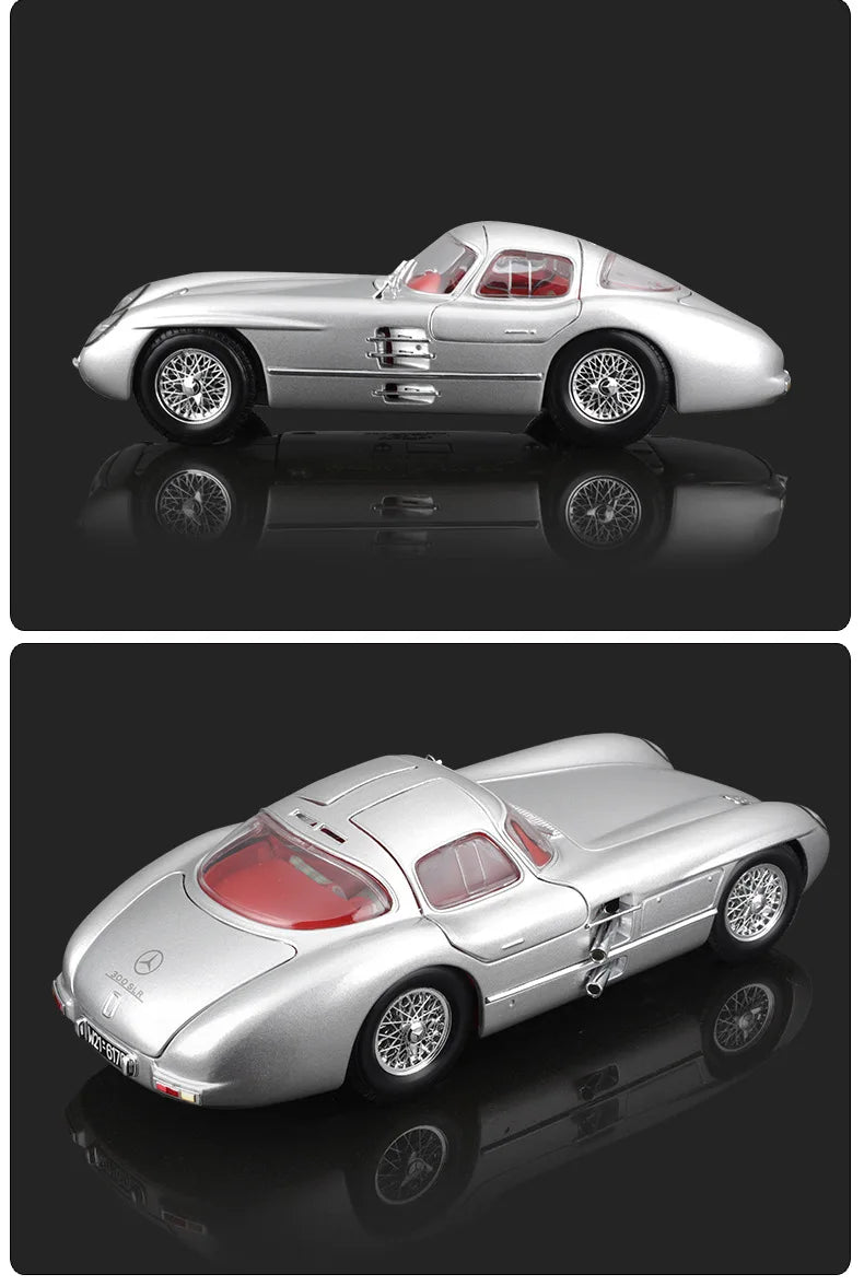 Maisto 1:18 Mercedes-Benz 300 SLR car Alloy Retro Car Model Classic Car Model Car Decoration Collection gift