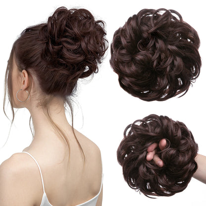 Synthetic Messy Hair Bun Extensions Big Curly Elastic Hair Scrunchies Hairpieces Chignon Donut Updo Hair Pieces for Women