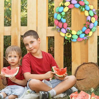 Easter Garland Creative Easter Egg Element Wreath Window Door Garden Gate Decorative Hanging Holiday Party Decor Door Sign