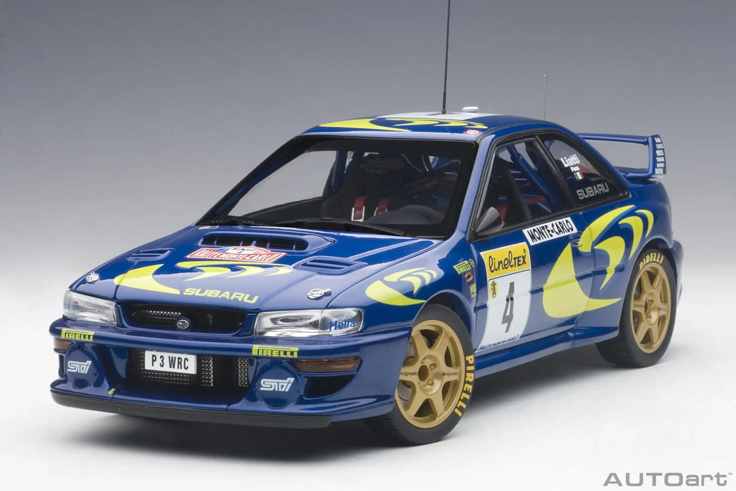 AUTOART Die-cast car model 1/18 Subaru Impreza WRC Rally of Monte Carlo  Static display car models