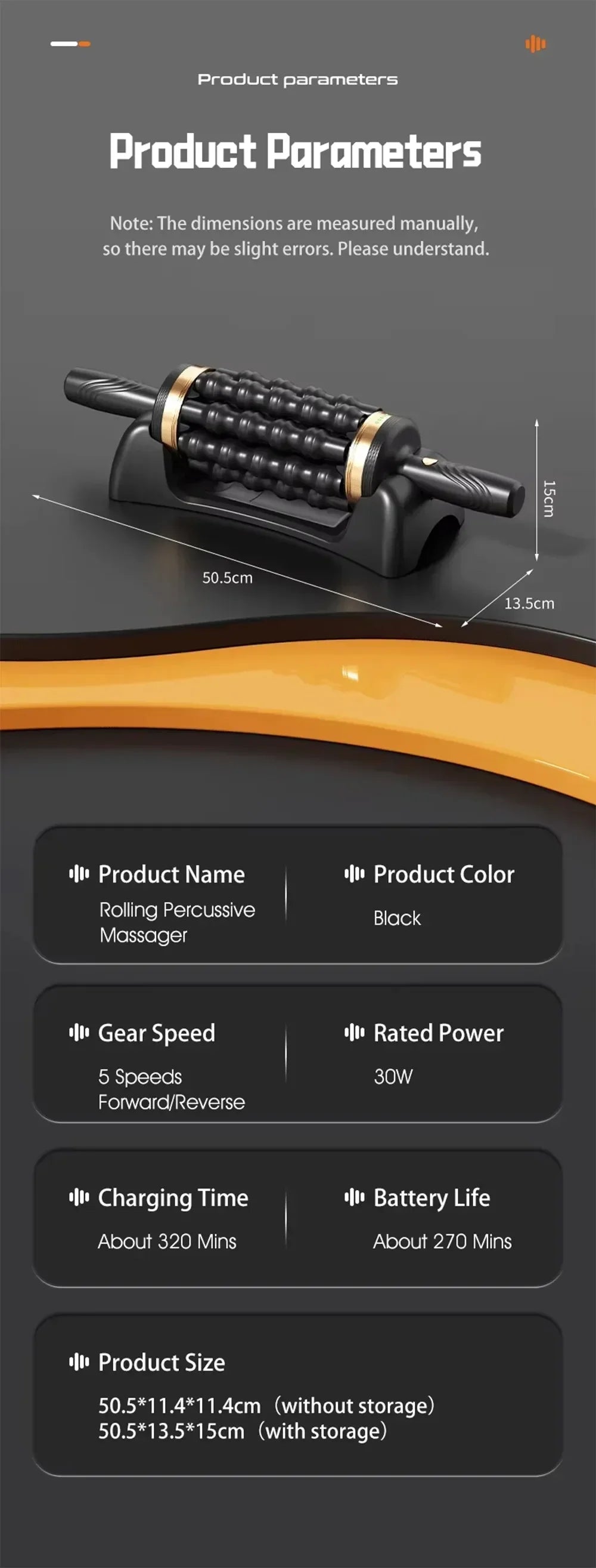 Hand Held Massager Relax Stress Massager for Muscle Rolling Percussive Massager Powered Muscle Roller Massager Whole Body Relax