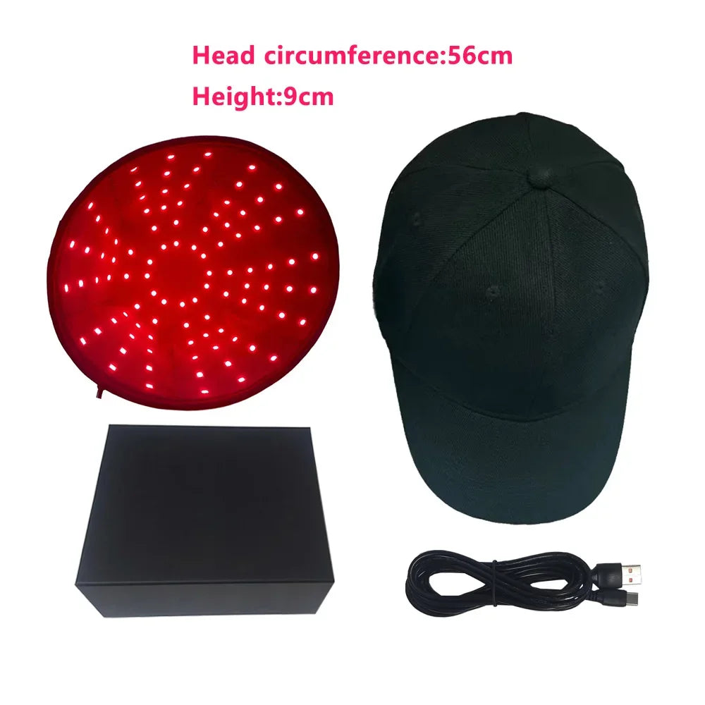 96Pcs Leds 660nm&850nm Red&Infrared Light Therapy Hair Growth Cap for Hair Regrowth Anti Hair Loss Relax Scalp Oil Control Hat