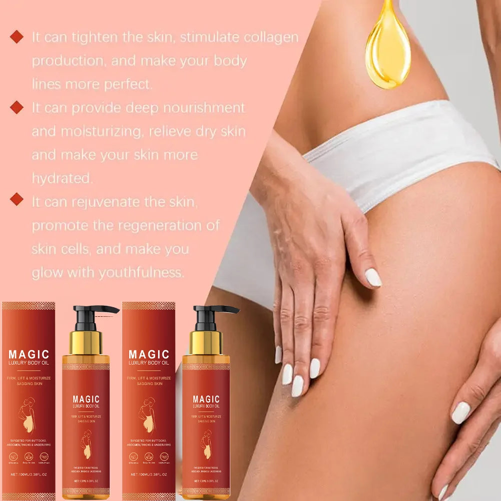 Firming Body Oil for Glowing Skin Repair Smooth Anti Cellulite Lifting Tighten Lightening Improve Dry Moisturizing Massage Care