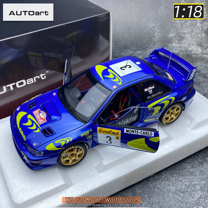AUTOART Die-cast car model 1/18 Subaru Impreza WRC Rally of Monte Carlo  Static display car models
