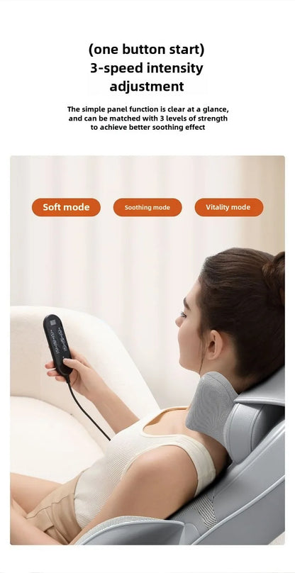 5 Vibrations Waist Hips Electric Back Massager Cervical Massage Chair Seat Cushion for Body Shiatsu Heated Kneading Relaxarion