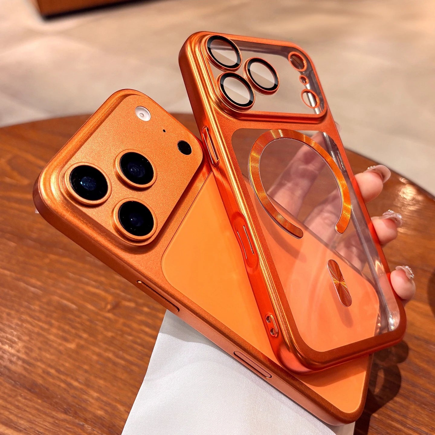 Luxury Matte for Magsafe Soft Plating Clear Case for iPhone 17 Pro Max 17Pro Magnetic Transparent Camera Protector Soft Cover