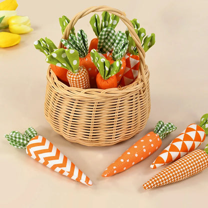 Easter Carrot Ornaments Spring Easter Party Decoration for Home Kids Birthday Favors Gift Soft Artificial Carrot Toy
